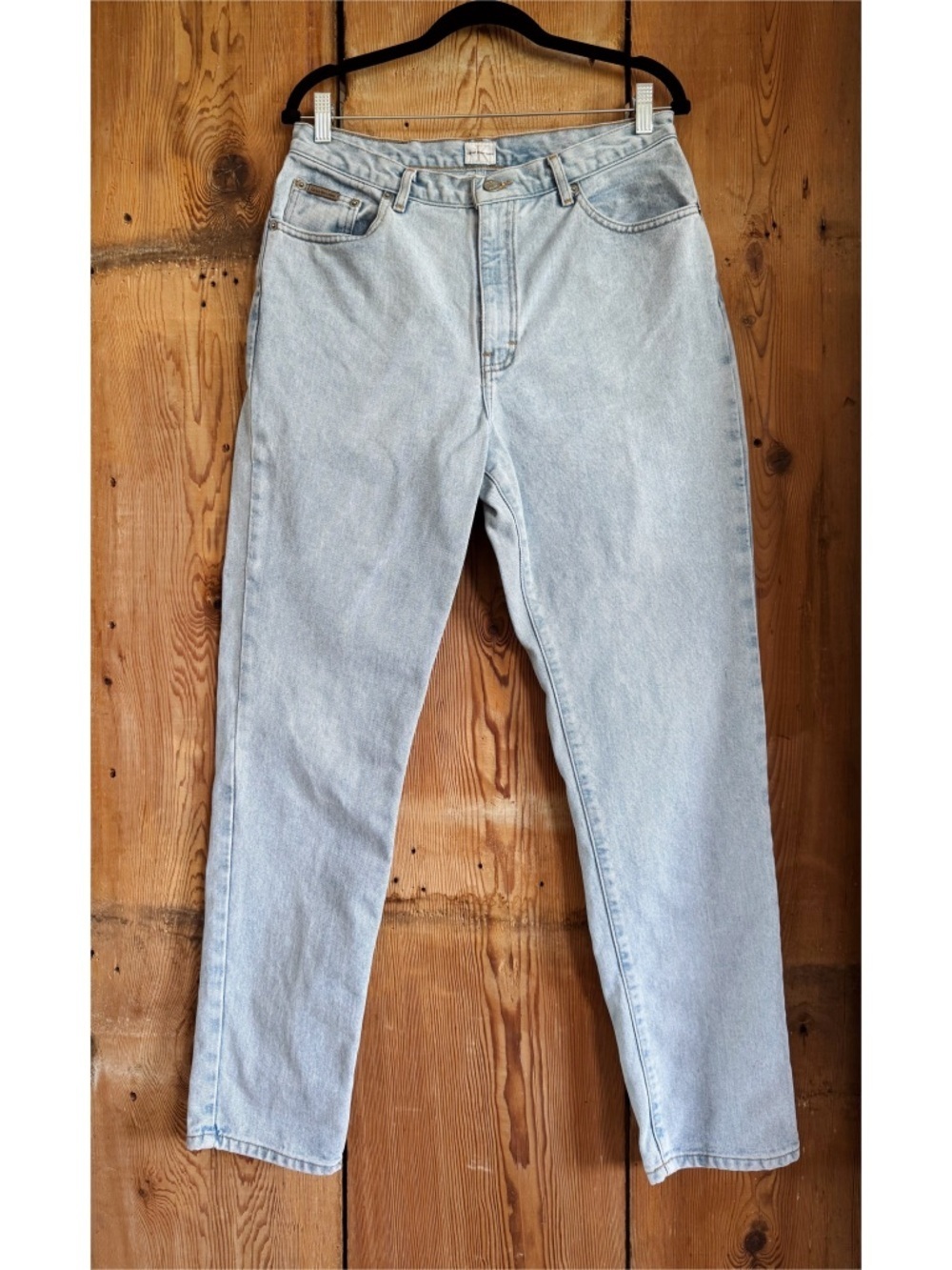 Sz 14 Vtg 90s Calvin Klein Light Enzyme Wash High Rise Straight Leg Jean GUC